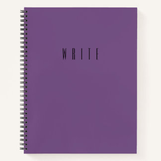 Purple Write Typography Notebook