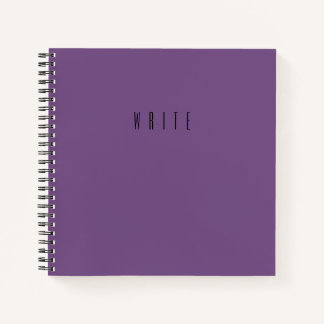 Purple Write Typography Text Notebook