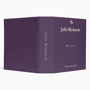 Purple Writer's  Binder