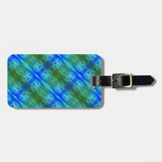 Purple X GL Ikat 6 Luggage Tag (Front Horizontal)