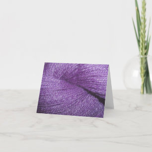 purple yarn card