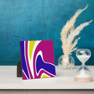 Purple Yellow Blue Ripple waves liquid Plaque