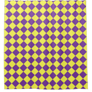 Purple Yellow Chequered Diamond Pattern