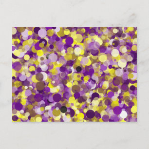 Purple Yellow Dot Postcard
