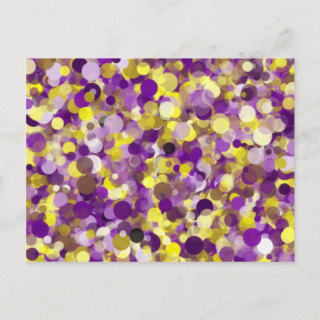 Purple Yellow Dot Postcard (Front)