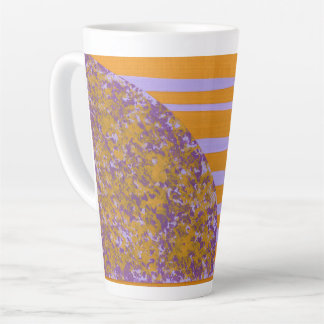 Purple Yellow Flower Latte Mug