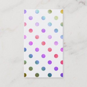 Purple Yellow Gold Rainbow Metallic Faux Foil Business Card
