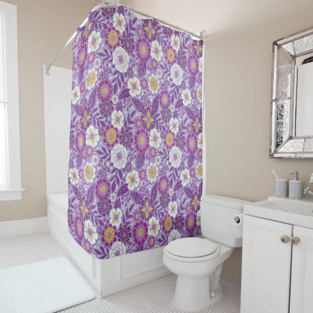 Purple, Yellow & Magenta Floral (In Situ)