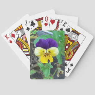 Purple & Yellow Pansy Playing Cards