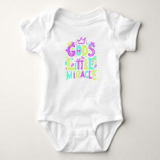 Purple Yellow Playful "God's Little Miracle" Baby Bodysuit