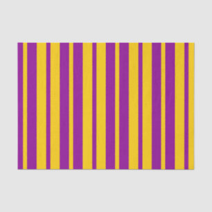 Purple Yellow Stylish Stripes Pattern Design  Tissue Paper
