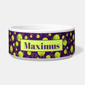 Purple Yellow Tennis Ball Pattern