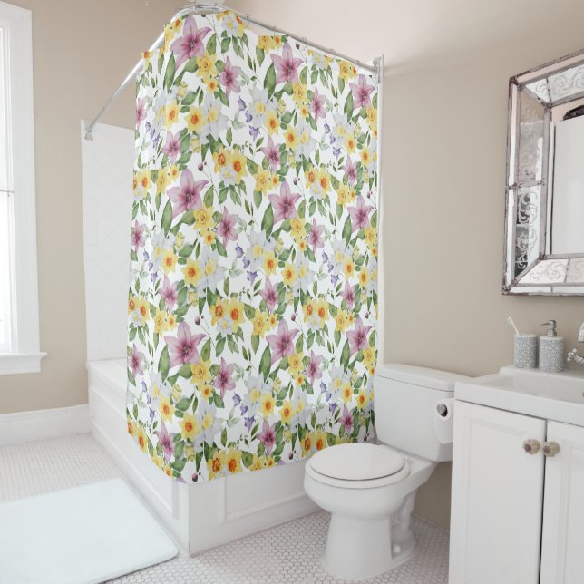 Purple Yellow White Green Floral Boho Chic  (In Situ)