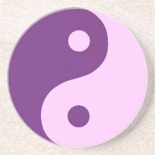 Purple Yin Yang Taoist Symbol Coaster