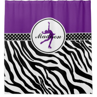 Purple Your Name Zebra Print Figure Skating