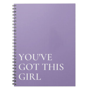 Purple You've Got This Inspirational Quote  Notebook