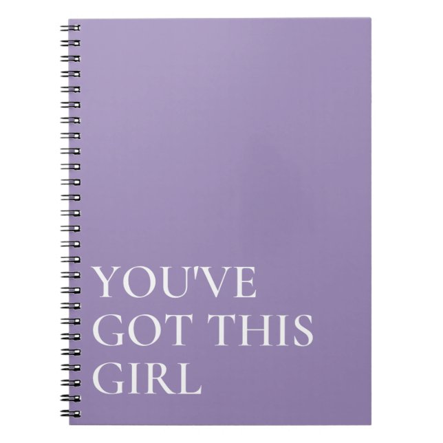 Purple You've Got This Inspirational Quote  Notebook (Front)