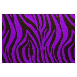 Purple zebra animal print pattern fabric