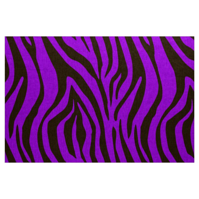 Purple zebra animal print pattern fabric (Yard)