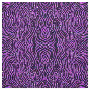 purple zebra animal print with glitter fabric