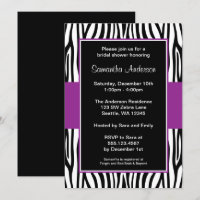 Purple Zebra Bridal Shower