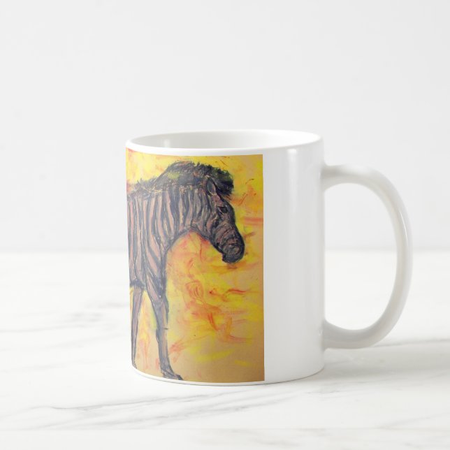 purple zebra coffee mug (Right)