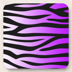 Purple Zebra Pattern Gradient Coaster
