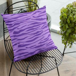 purple Zebra Pattern Throw Pillow
