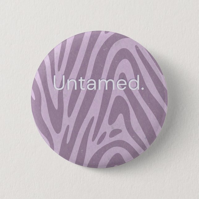 Purple zebra print bag 2 inch round button (Front)