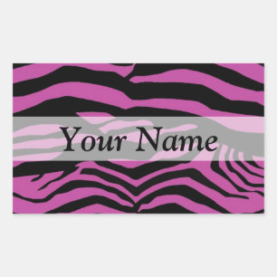 Purple zebra print pattern sticker