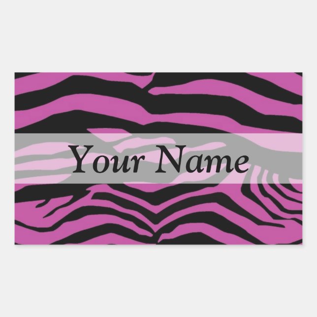Purple zebra print pattern sticker (Front)