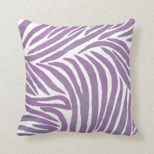 Purple Zebra Print Throw Pillow