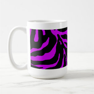 Purple Zebra Stripe Animal Print Coffee Mug