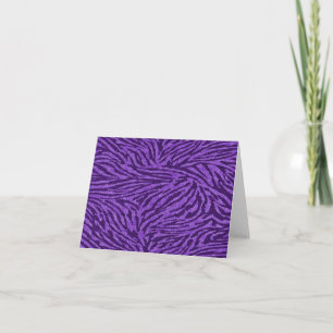 Purple Zebra Stripe Pattern Note Card