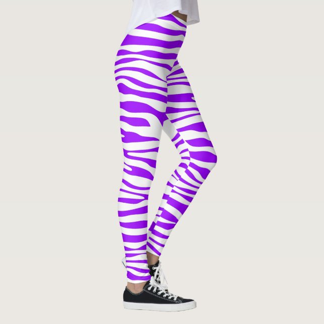 Purple Zebra Stripes Leggings (Right)
