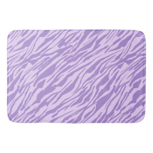 Purple Zebra Stripes Pattern Bath Mat