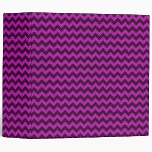 Purple Zig Zag Glitter Binder