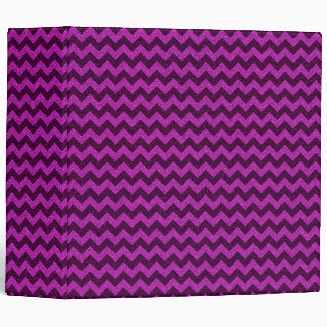 Purple Zig Zag Glitter Binder (Front/Spine)