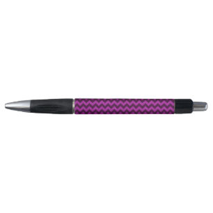 Purple Zig Zag Glitter Pen