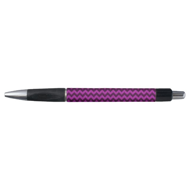 Purple Zig Zag Glitter Pen (Front)