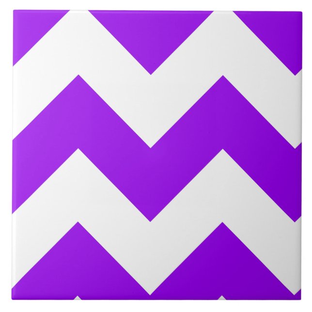 Purple Zigzag Pattern Tile (Front)