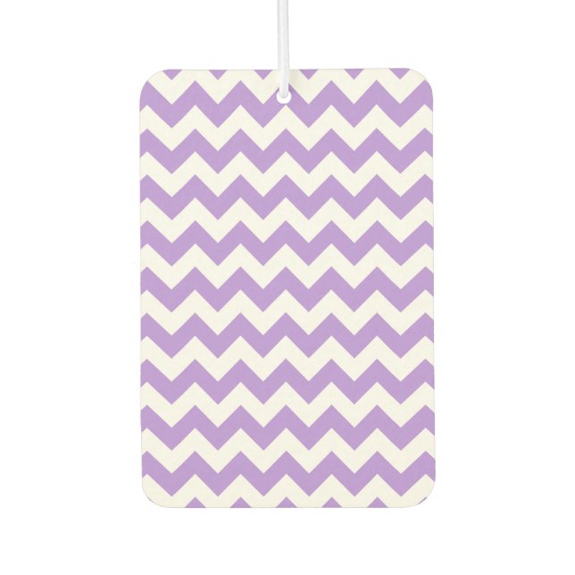 Purple Zigzag, Purple Chevron, Geometric Pattern Air Freshener (Front)
