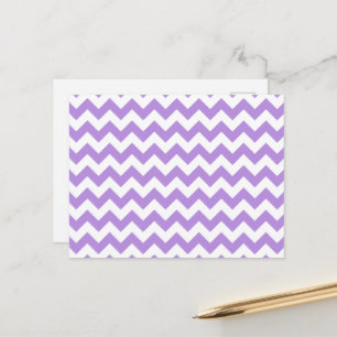 Purple Zigzag, Purple Chevron, Geometric Pattern Postcard