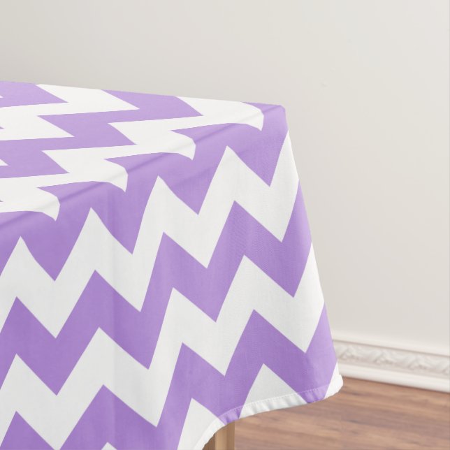 Purple Zigzag, Purple Chevron, Geometric Pattern Tablecloth (In Situ)