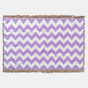 Purple Zigzag, Purple Chevron, Geometric Pattern Throw Blanket