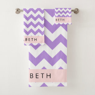 Purple Zigzag, Purple Chevron, Votre Nom