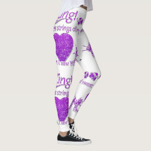 Purple Zing Went The Strings Of My Heart When I Leggings