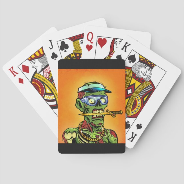 Purple Zombie Playing Cards (Back)