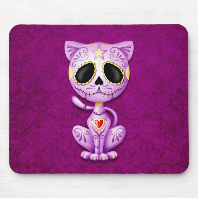 Purple Zombie Sugar Kitten Mouse Pad (Front)
