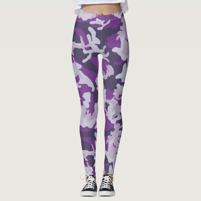 PurpleBerry Camo Pattern Leggings (Front)